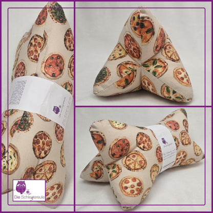 Leseknochen Pizza | Nackenkissen  Nackenrolle Kissen Tablethalter Buchstütze Nackenhörnchen Deko waschbar